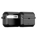 Custodia per AirPods Pro 3 Dux Ducis Pecs con supporto e gancio in lega - Nera