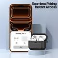 Custodia per AirPods Pro 3 Dux Ducis Pecs con supporto e gancio in lega - Nera