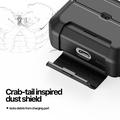 Custodia per AirPods Pro 3 Dux Ducis Pecs con supporto e gancio in lega - Nera