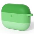 Custodia in silicone antiurto AirPods Pro 3 Gradient con moschettone - Verde