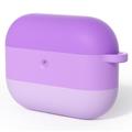 Custodia in silicone antiurto AirPods Pro 3 Gradient con moschettone - Viola