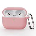 Custodia in silicone per AirPods Pro 3 con moschettone - Rosa