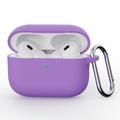 Custodia in silicone per AirPods Pro 3 con moschettone - Viola