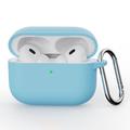 Custodia in silicone per AirPods Pro 3 con moschettone - Azzurra