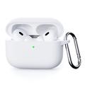 Custodia in silicone con moschettone per AirPods Pro 3 - Bianco