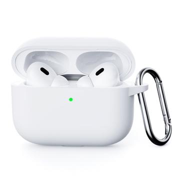 Custodia in silicone con moschettone per AirPods Pro 3 - Bianco