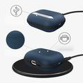 Custodia in pelle AirPods Pro 3 Tech-Protect NaturalFit - Blu navy