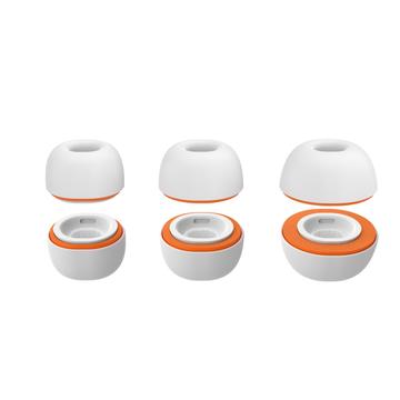 AirPods Pro/Pro 2 AhaStyle WG181 Punte auricolari di ricambio - 3 paia - Bianco / Arancione