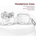 Custodia protettiva ibrida per AirPods Pro con blocco e gancio - Bianco / Trasparente