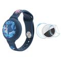 Braccialetto AirTag 1/2 per bambini in silicone con squalo allegro - Blu