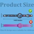 Braccialetto AirTag 1/2 per bambini in silicone con squalo allegro - Blu