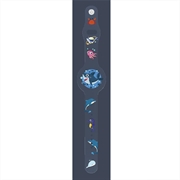 Braccialetto AirTag 1/2 per bambini in silicone con squalo allegro - Blu
