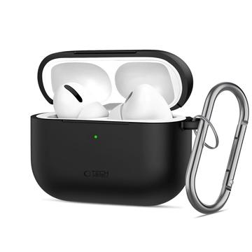 Custodia Airpods Pro 3 Tech-Protect con gancio in silicone - Nera