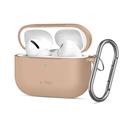 Custodia Airpods Pro 3 Tech-Protect con gancio in silicone - Caffè latte
