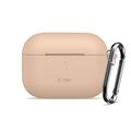 Custodia Airpods Pro 3 Tech-Protect con gancio in silicone - Caffè latte