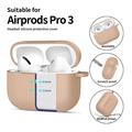 Custodia Airpods Pro 3 Tech-Protect con gancio in silicone - Caffè latte