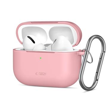 Custodia Airpods Pro 3 Tech-Protect con gancio in silicone - Rosa polvere