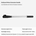 Asta di prolunga per motore fuoribordo in lega di alluminio - 61.6cm