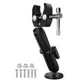 Supporto stabilizzatore in alluminio per motore elettrico da traina con morsetto a sfera da 1" per barche e kayak - Nero