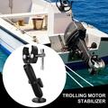 Supporto stabilizzatore in alluminio per motore elettrico da traina con morsetto a sfera da 1" per barche e kayak - Nero