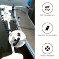 Supporto stabilizzatore in alluminio per motore elettrico da traina con morsetto a sfera da 1" per barche e kayak - Nero
