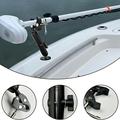 Supporto stabilizzatore in alluminio per motore elettrico da traina con morsetto a sfera da 1" per barche e kayak - Nero