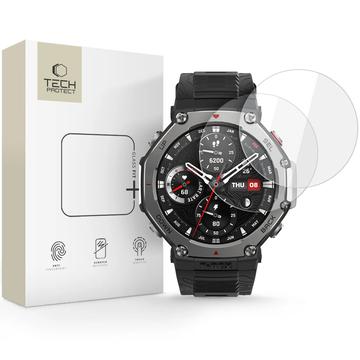 Protezione dello schermo in vetro temperato Amazfit T-Rex 3 Pro Tech-Protect Glass Fit+ - 48mm - 2 pz. - Chiaro