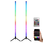 Lampade da terra RGB a LED d’atmosfera con telecomando - 103cm - 2 pezzi.