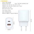 Caricatore da muro Amorus PD Fast Charging – 20 W USB-C, 18 W USB-A - Bianco