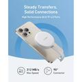 Lettore di schede SD e TF magnetico 3 in 1 Anker MagGo per iPhone serie 15 e 16 - Bianco