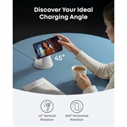 Caricabatterie wireless Anker MagGo 3 in 1 da 15W - 1.67A - Bianco