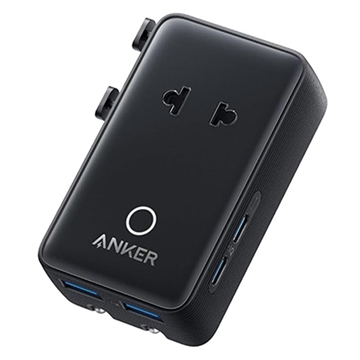 Adattatore da viaggio Anker Nano a 5 porte - 20W - Nero