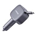 Caricabatteria da auto Anker Nano 75W con cavo USB-C retrattile e porta USB-C - Grigio