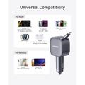 Caricabatteria da auto Anker Nano 75W con cavo USB-C retrattile e porta USB-C - Grigio