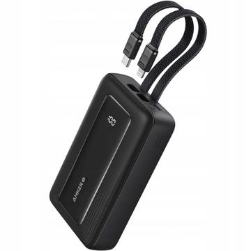 Anker PowerCore 10000mAh Power Bank con cavi USB-C e Lightning integrati - 30W - Nero