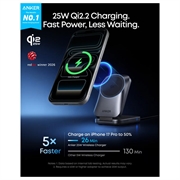 Caricabatterie wireless 3 in 1 Anker Prime MagGo - 25W - Nero