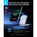Caricabatterie wireless 3 in 1 Anker Prime MagGo - 25W - Bianco