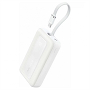 Power bank Anker Zolo da 20000mAh, 30W - Cavo USB-C, PD, QC - Bianco
