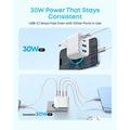 Caricabatterie da muro Anker Zolo 50W - 2x USB-C, 2x USB-A - Bianco