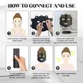 Maschera antietà per la cura della pelle con controller digitale - Nero