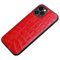 Custodia Rivestita in Pelle Crocodile Series per iPhone 14 Pro