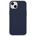 Custodia in TPU Opaca Anti-Impronte per iPhone 15 Plus - Blu Scuro