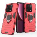 Custodia Ibrida Xiaomi 13 Pro con Supporto ad Anello - Rossa