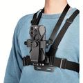 Cintura toracica anti-vibrazioni ruotabile a 360° con supporto per telefono - Nero