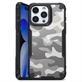 Custodia Ibrida Anti-Shock per iPhone 15 Pro - Camouflage - Nera
