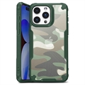 Custodia Ibrida Anti-Shock per iPhone 15 Pro Max - Camouflage - Verde