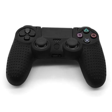 Custodia protettiva in silicone antiscivolo per controller PS4 - Nero