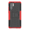 Huawei P30 Pro Anti-Slip Hybrid Case with Kickstand - Red / Black