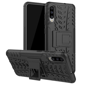 Custodia Ibrida Antiscivolo per Samsung Galaxy A70 - Nero