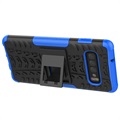 Custodia Ibrida Antiscivolo per Samsung Galaxy S10+ - Blu / Nero